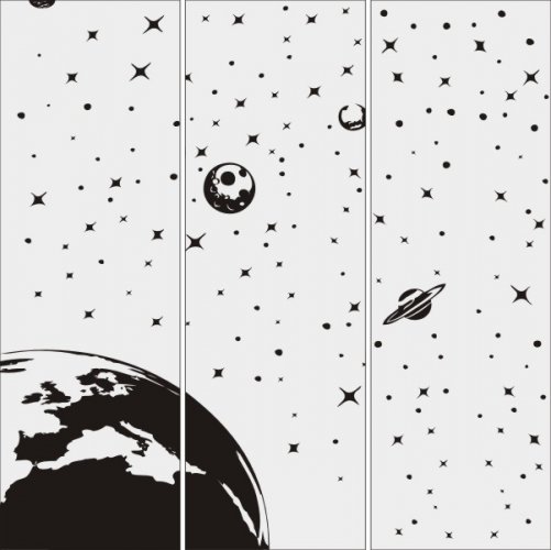 Пескоструйный рисунок Космос 1